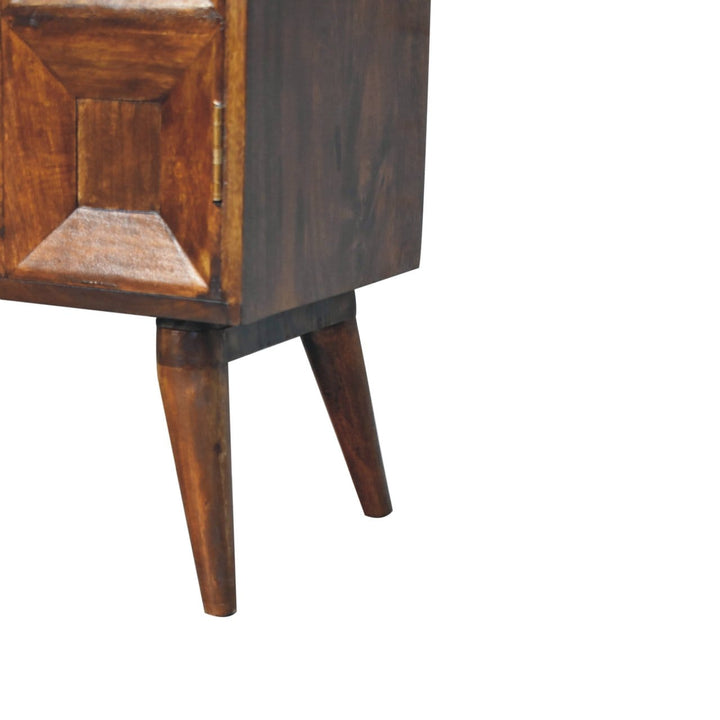 Rustic Lodge Quad Sideboard - Solid Mango Wood Buffet Cabinet for Dining Room - product view 8 showing handcrafted solid...