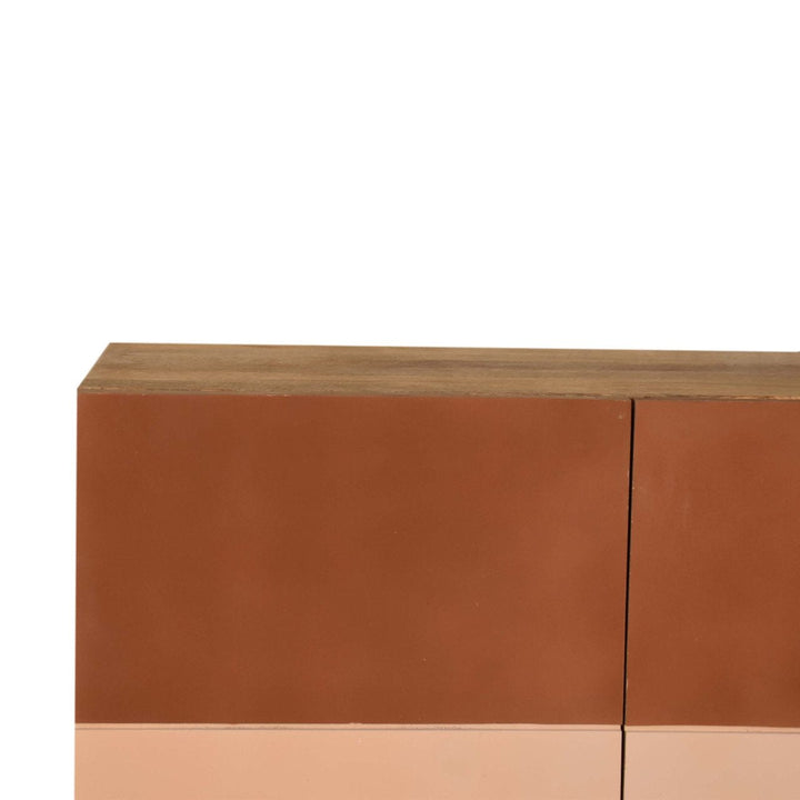 Rustic Lodge Quebec Brown Sideboard - Solid Mango Wood Buffet Cabinet for Dining Room - product view 4 showing...