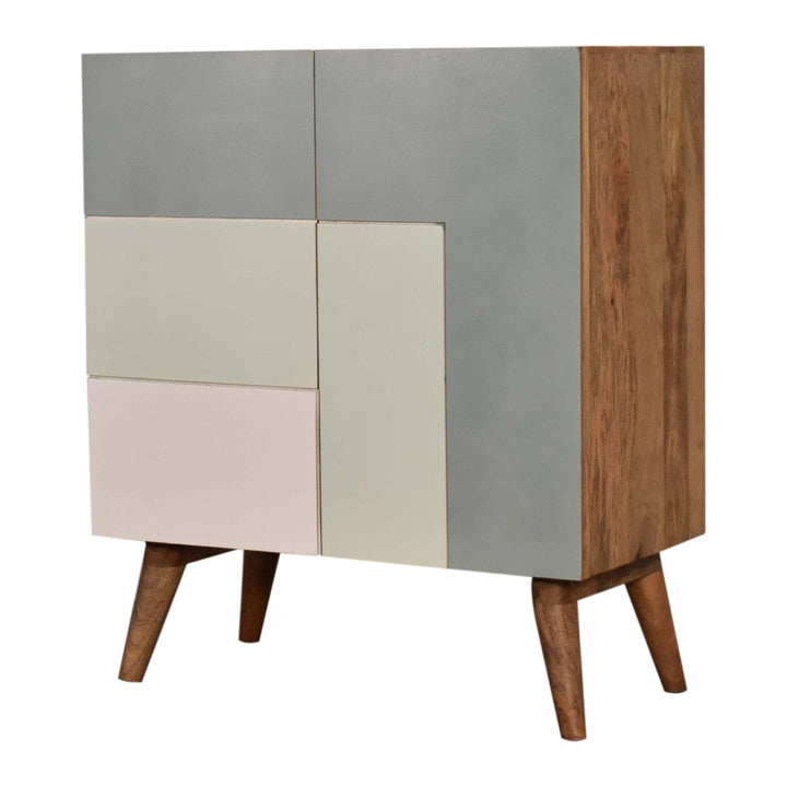 Rustic Lodge Quebec Green Sideboard - Solid Mango Wood Buffet Cabinet for Dining Room - product view 3 showing...