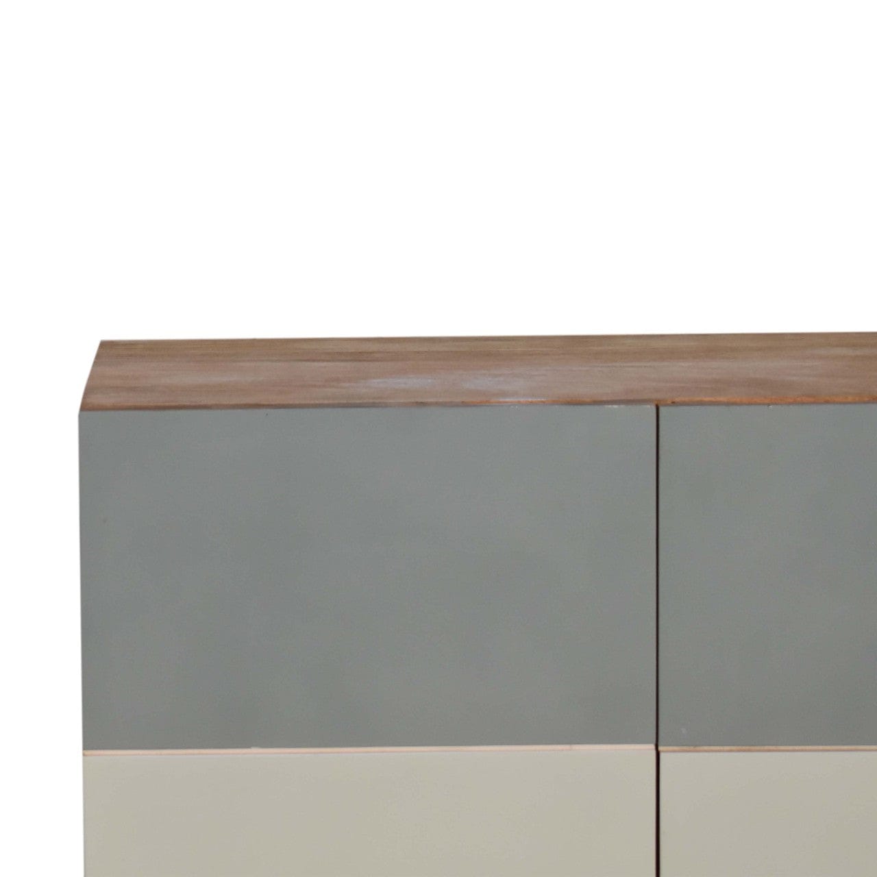 Rustic Lodge Quebec Green Sideboard - Solid Mango Wood Buffet Cabinet for Dining Room - product view 4 showing...