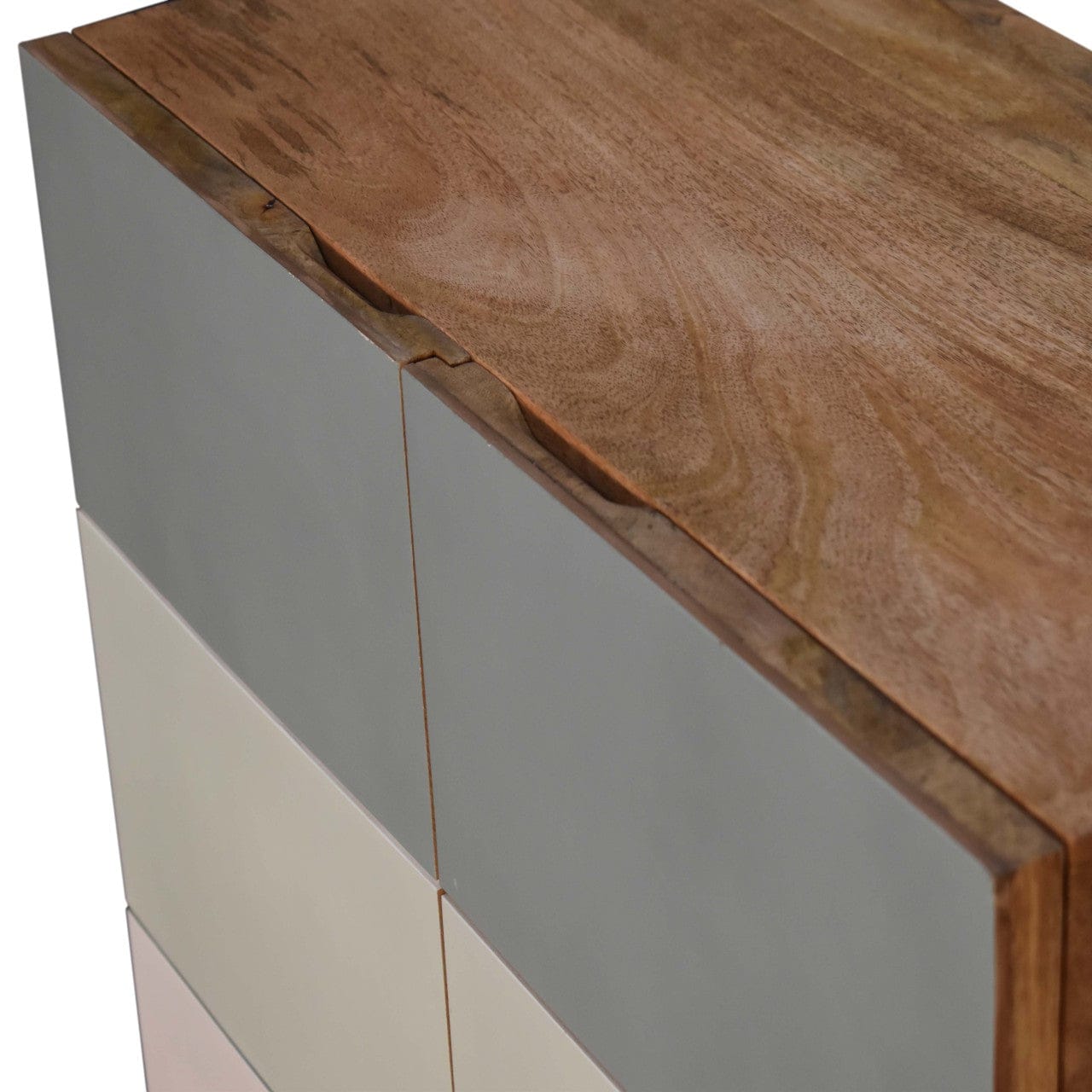 Rustic Lodge Quebec Green Sideboard - Solid Mango Wood Buffet Cabinet for Dining Room - product view 5 showing...