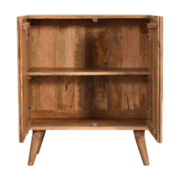 Rustic Lodge Quebec Green Sideboard - Solid Mango Wood Buffet Cabinet for Dining Room - product view 6 showing...