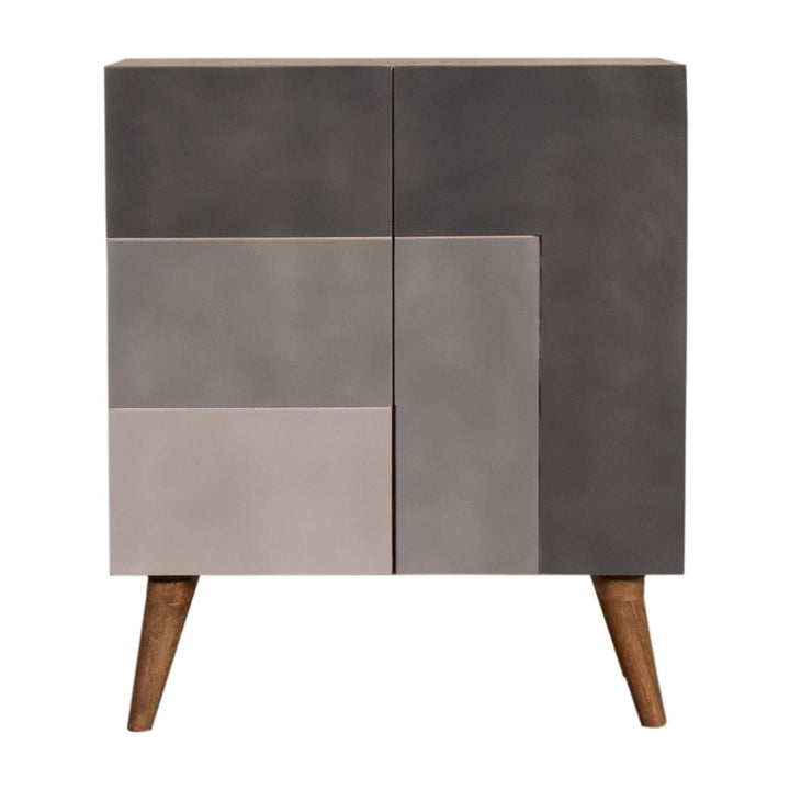 Rustic Lodge Quebec Grey Sideboard - Solid Mango Wood Buffet Cabinet for Dining Room - main view showing handcrafted...