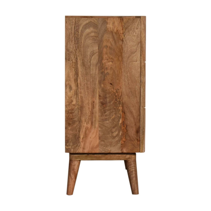 Rustic Lodge Quebec Grey Sideboard - Solid Mango Wood Buffet Cabinet for Dining Room - product view 8 showing handcrafted...