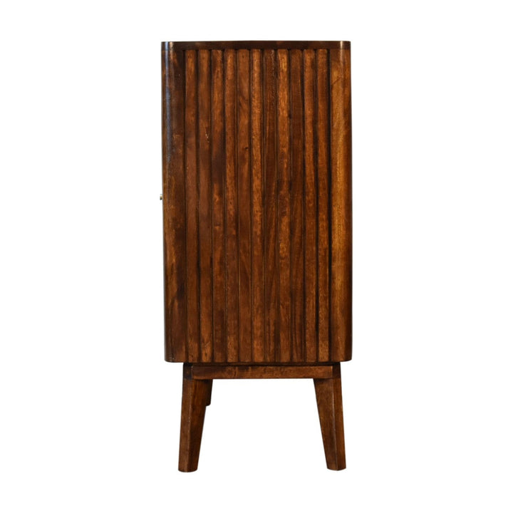 Rustic Lodge Reeve Sideboard - Solid Mango Wood Buffet Cabinet for Dining Room - product view 9 showing handcrafted solid...