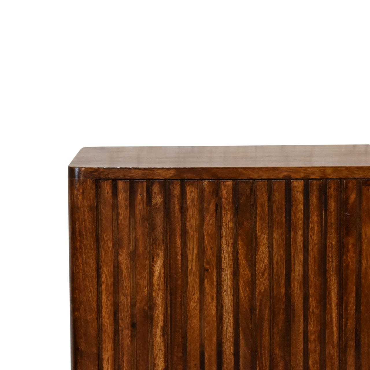 Rustic Lodge Reeve Sideboard - Solid Mango Wood Buffet Cabinet for Dining Room - product view 5 showing handcrafted solid...