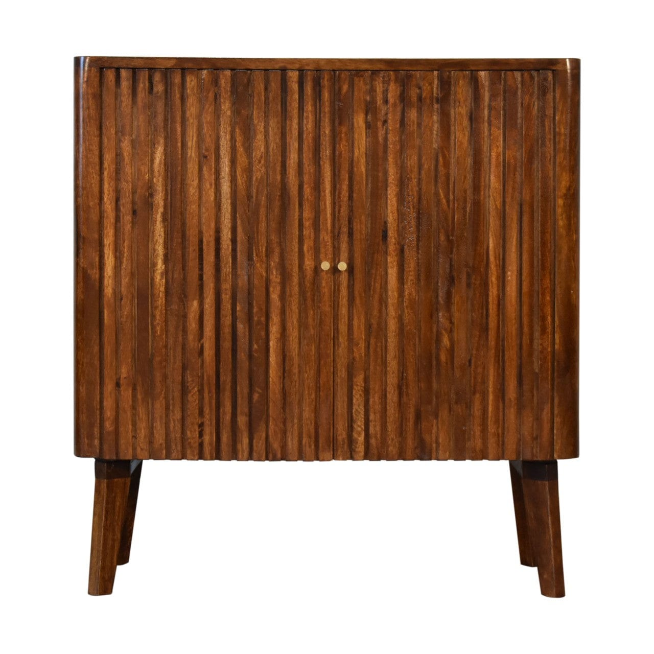 Rustic Lodge Reeve Sideboard - Solid Mango Wood Buffet Cabinet for Dining Room - product view 2 showing handcrafted solid...