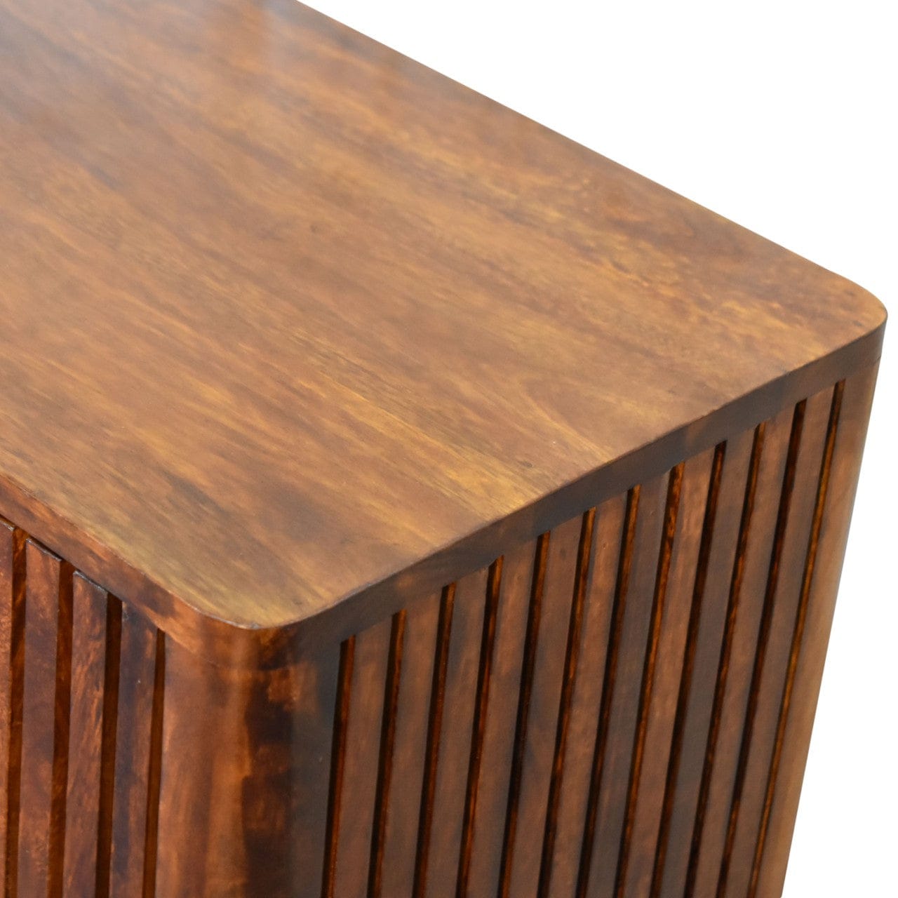Rustic Lodge Reeve Sideboard - Solid Mango Wood Buffet Cabinet for Dining Room - product view 6 showing handcrafted solid...