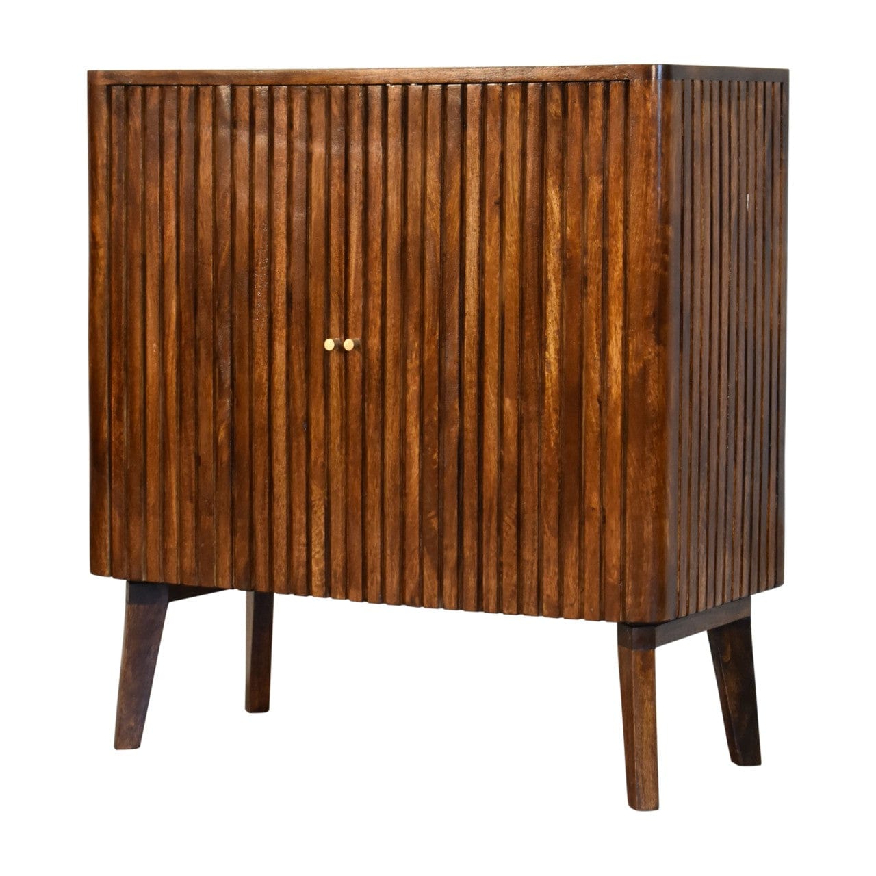 Rustic Lodge Reeve Sideboard - Solid Mango Wood Buffet Cabinet for Dining Room - product view 4 showing handcrafted solid...