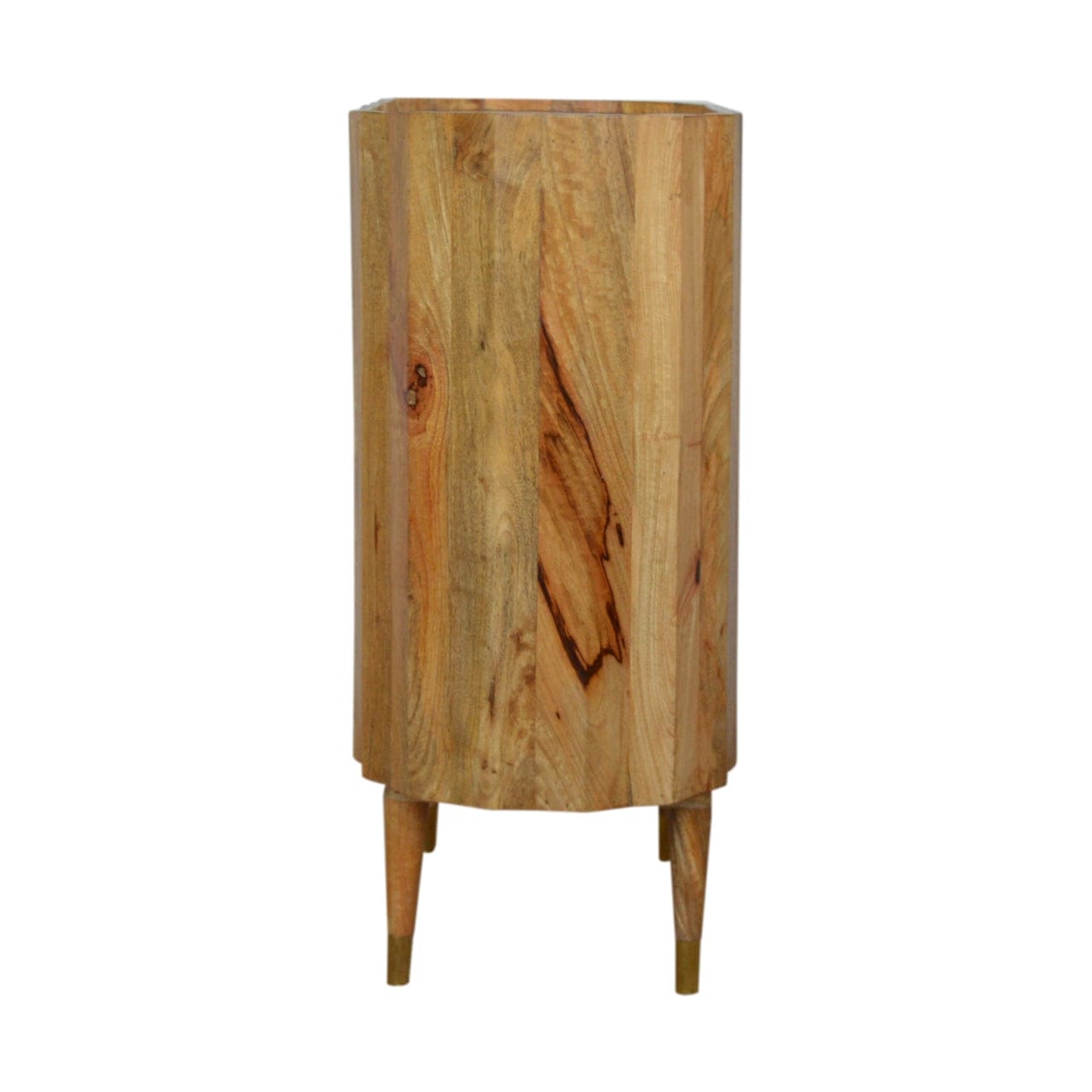 Rustic Lodge Ridged Sideboard - Solid Mango Wood Buffet Cabinet for Dining Room - product view 8 showing handcrafted...