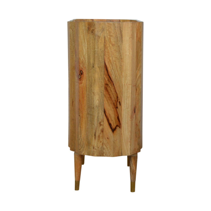 Rustic Lodge Ridged Sideboard - Solid Mango Wood Buffet Cabinet for Dining Room - product view 8 showing handcrafted...
