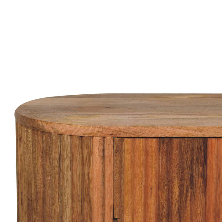 Rustic Lodge Soba Ball Sideboard - Solid Mango Wood Buffet Cabinet for Dining Room - product view 4 showing handcrafted...