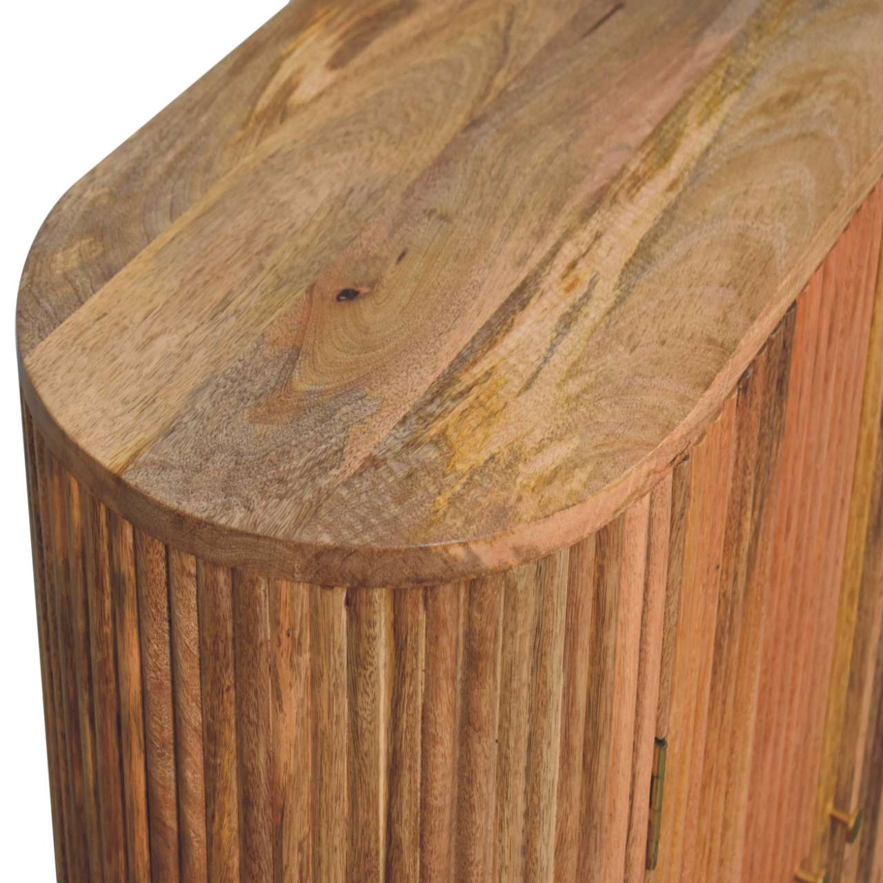 Rustic Lodge Soba Ball Sideboard - Solid Mango Wood Buffet Cabinet for Dining Room - product view 5 showing handcrafted...
