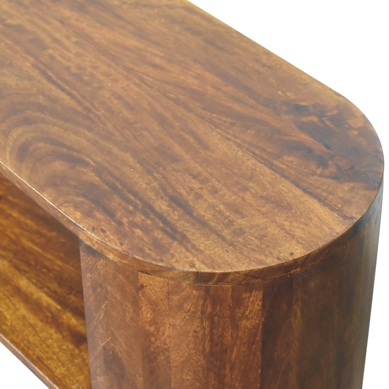 Rustic Lodge Soba Chestnut Shoe Sideboard - Solid Mango Wood Buffet Cabinet for Dining Room - product view 5 showing...