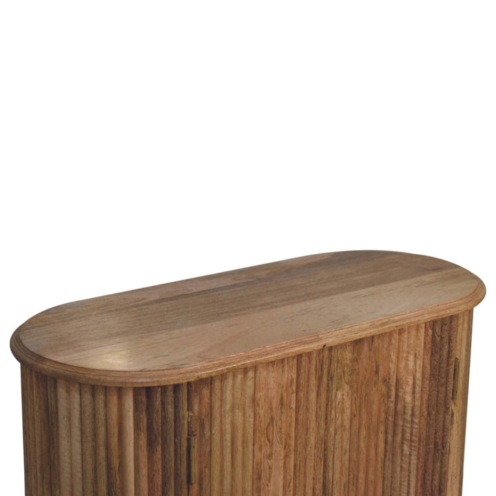 Rustic Lodge Soba Nordic Sideboard - Solid Mango Wood Buffet Cabinet for Dining Room - product view 6 showing handcrafted...