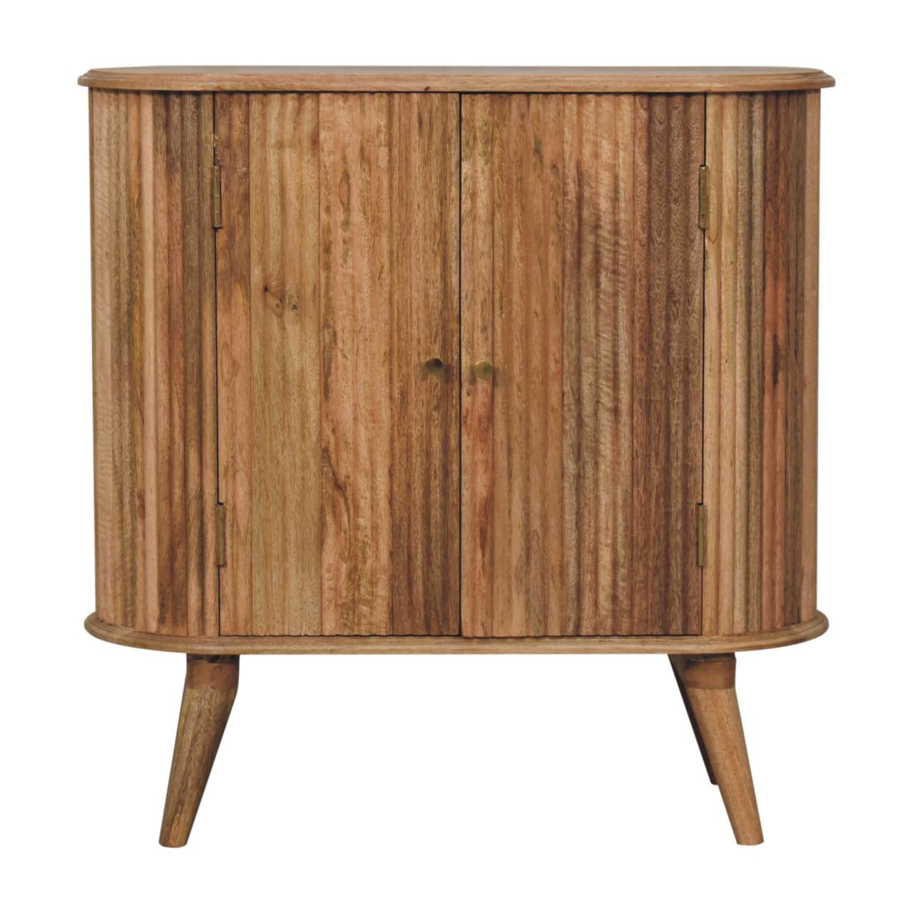 Rustic Lodge Soba Nordic Sideboard - Solid Mango Wood Buffet Cabinet for Dining Room - product view 2 showing handcrafted...