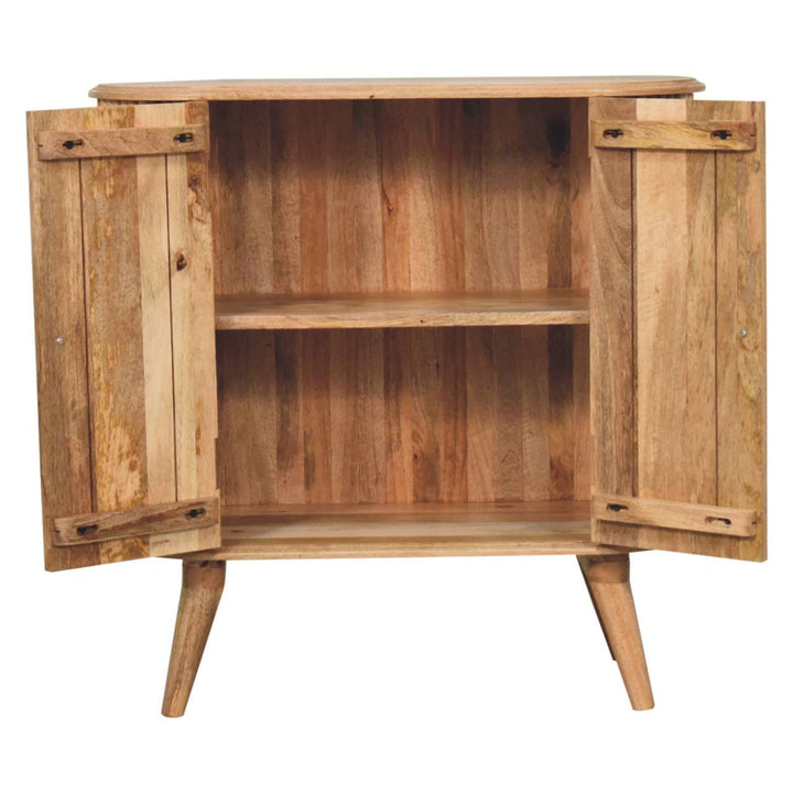 Rustic Lodge Soba Nordic Sideboard - Solid Mango Wood Buffet Cabinet for Dining Room - product view 9 showing handcrafted...