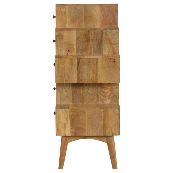 Rustic Lodge Solid Wood Tower Dresser Sideboard - Solid Mango Wood Buffet Cabinet for Dining Room - product view 8...