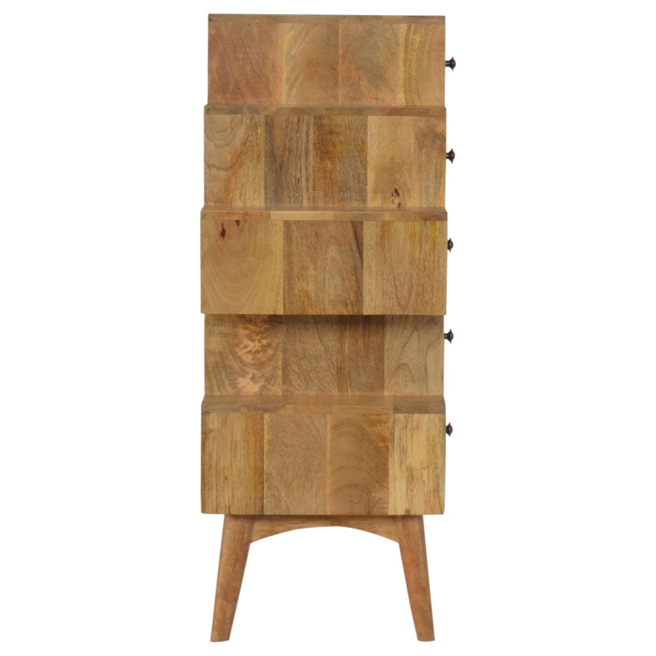 Rustic Lodge Solid Wood Tower Dresser Sideboard - Solid Mango Wood Buffet Cabinet for Dining Room - product view 5...