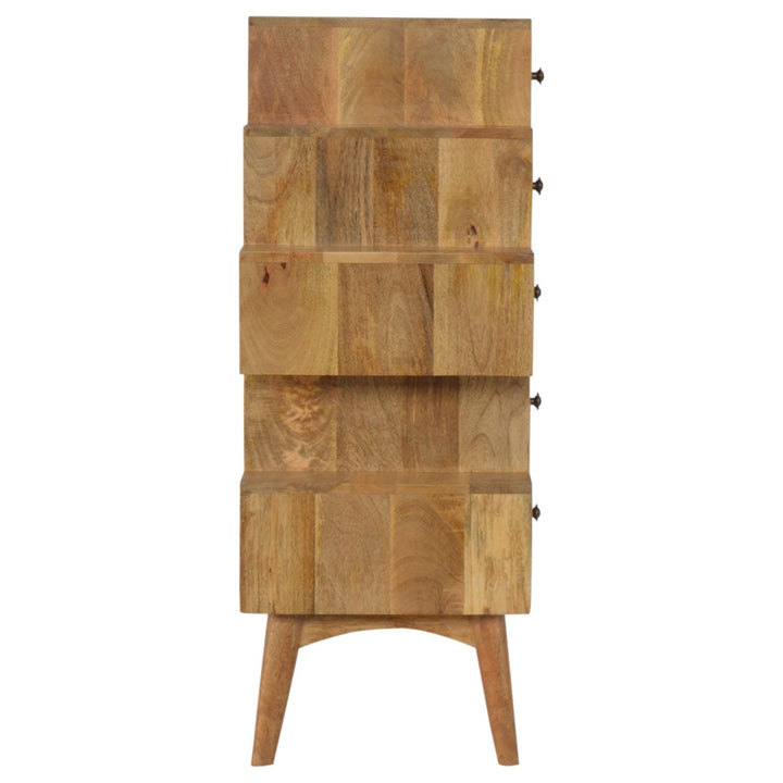 Rustic Lodge Solid Wood Tower Dresser Sideboard - Solid Mango Wood Buffet Cabinet for Dining Room - product view 5...