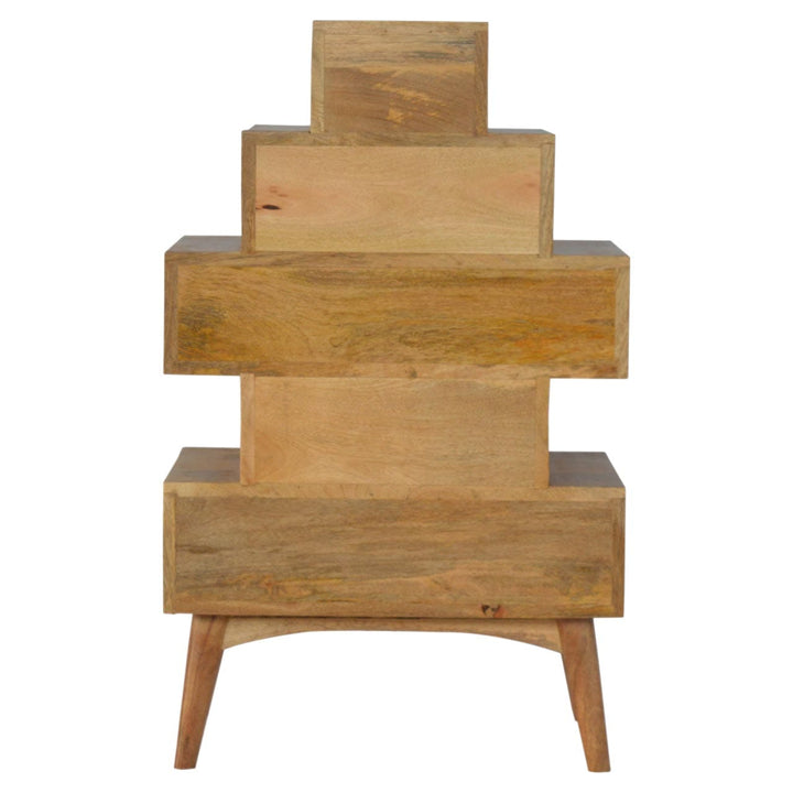 Rustic Lodge Solid Wood Tower Dresser Sideboard - Solid Mango Wood Buffet Cabinet for Dining Room - product view 6...