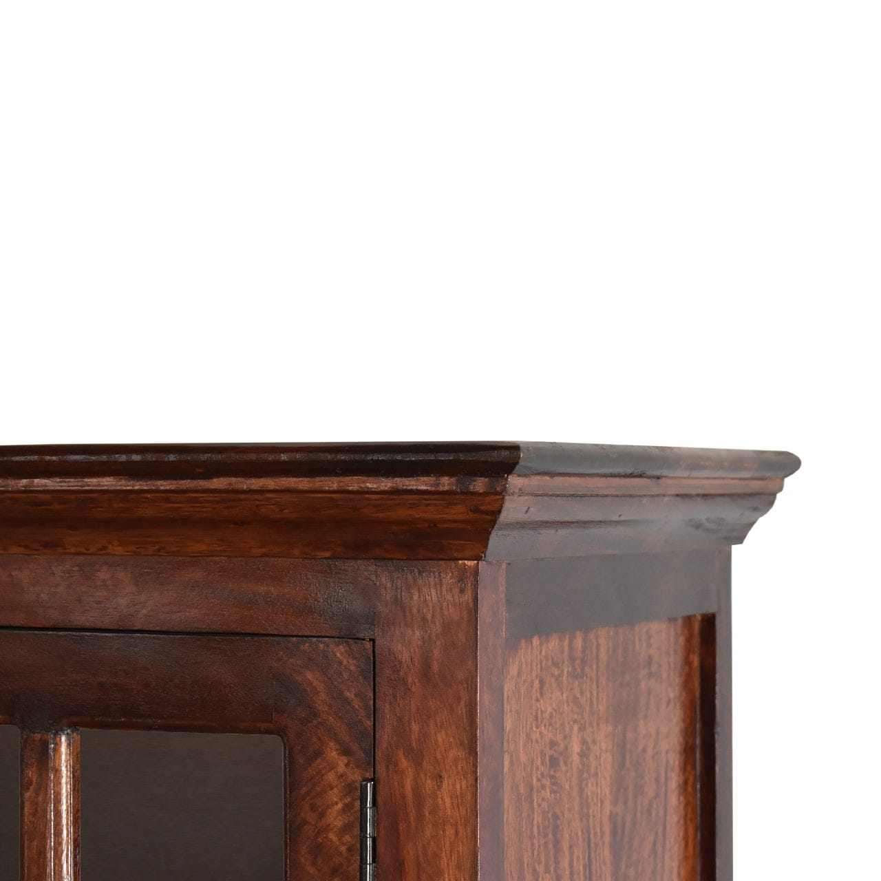 Rustic Lodge Tall Cherry Glazed Sideboard - Solid Mango Wood Buffet Cabinet for Dining Room - product view 6 showing...