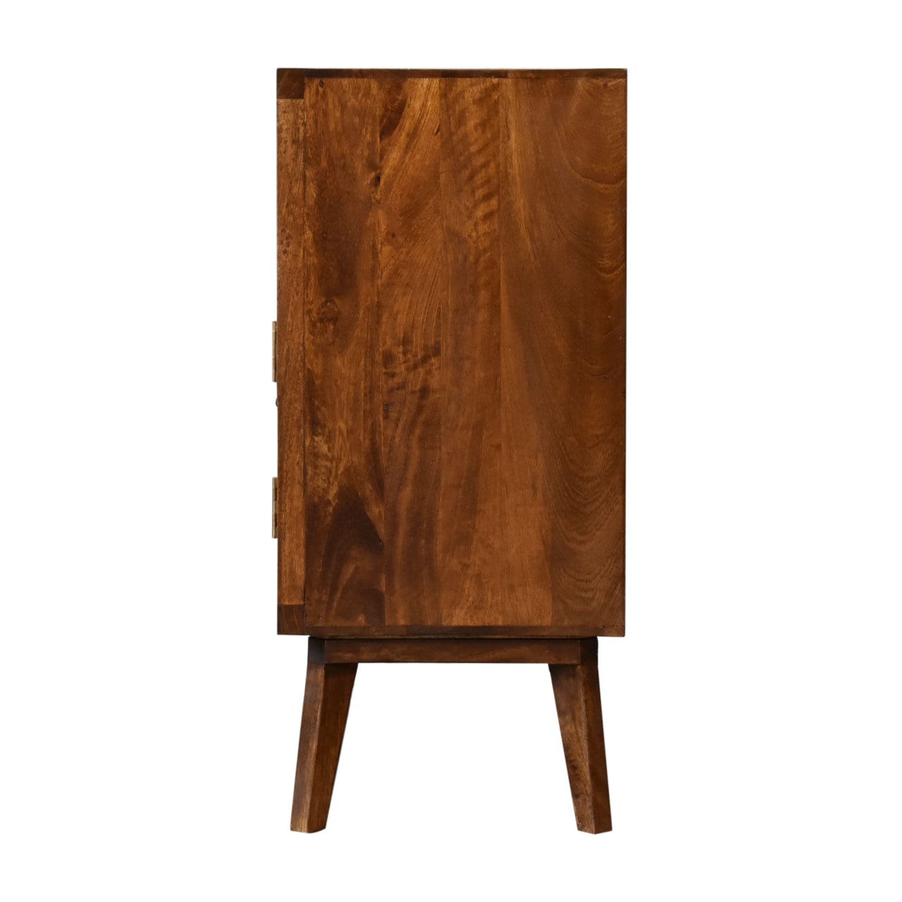 Rustic Lodge Tova Open Shelf Sideboard - Solid Mango Wood Buffet Cabinet for Dining Room - product view 9 showing...
