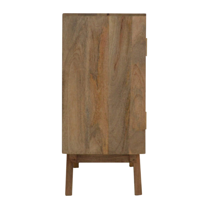 Rustic Lodge Two Tone Hand Painted Sideboard - Solid Mango Wood Buffet Cabinet for Dining Room - product view 8 showing...