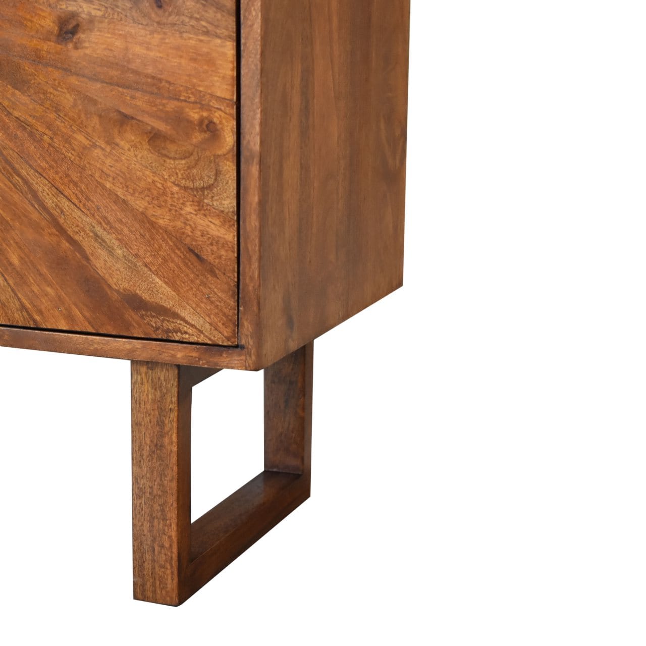 Rustic Lodge U-Shape Chestnut Sunrise Sideboard - Solid Mango Wood Buffet Cabinet for Dining Room - product view 7...
