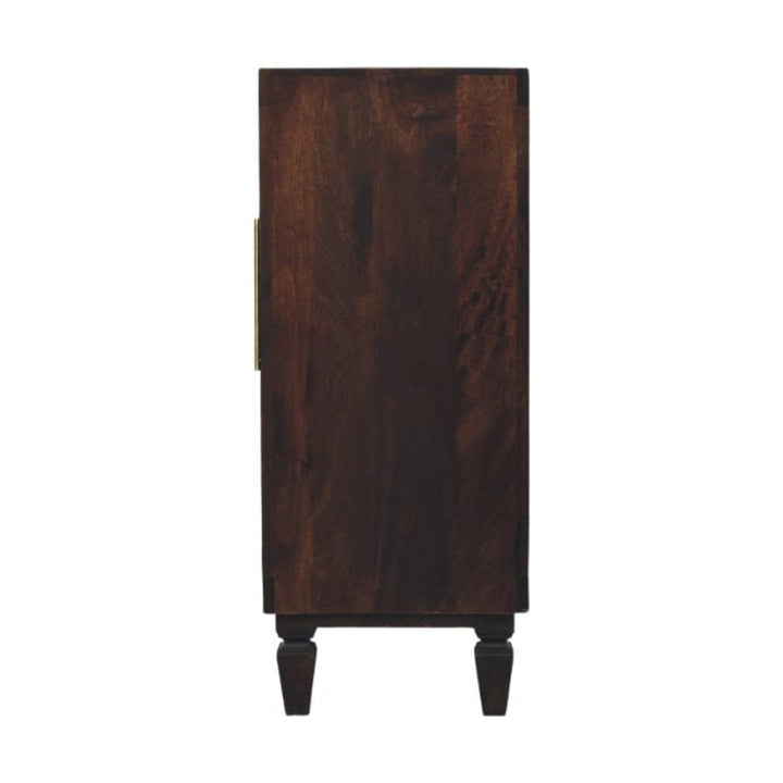 Rustic Lodge Vesta Textured Sideboard - Solid Mango Wood Buffet Cabinet for Dining Room - product view 8 showing...