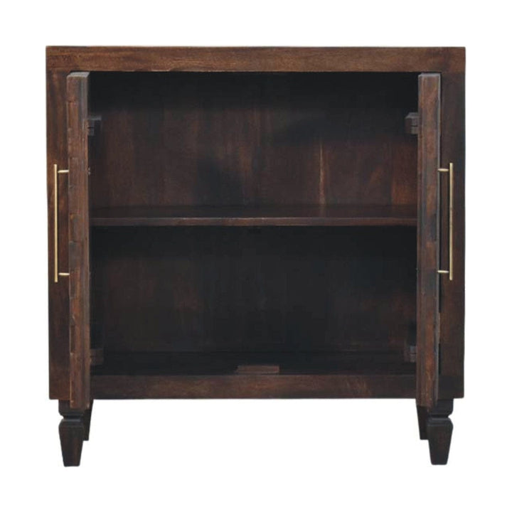 Rustic Lodge Vesta Textured Sideboard - Solid Mango Wood Buffet Cabinet for Dining Room - product view 6 showing...
