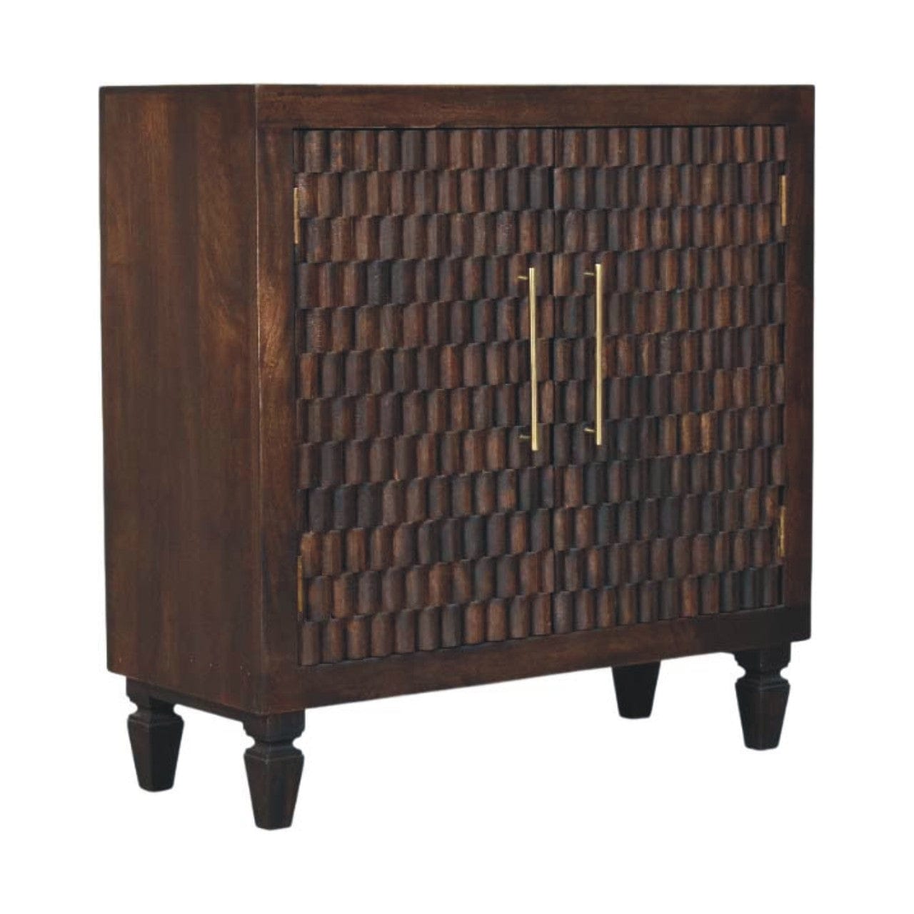 Rustic Lodge Vesta Textured Sideboard - Solid Mango Wood Buffet Cabinet for Dining Room - product view 2 showing...