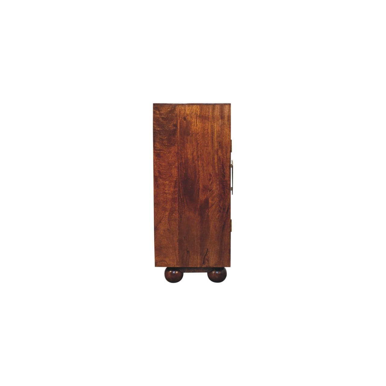 Rustic Lodge Wavecrest Chestnut Sideboard - Solid Mango Wood Buffet Cabinet for Dining Room - product view 9 showing...