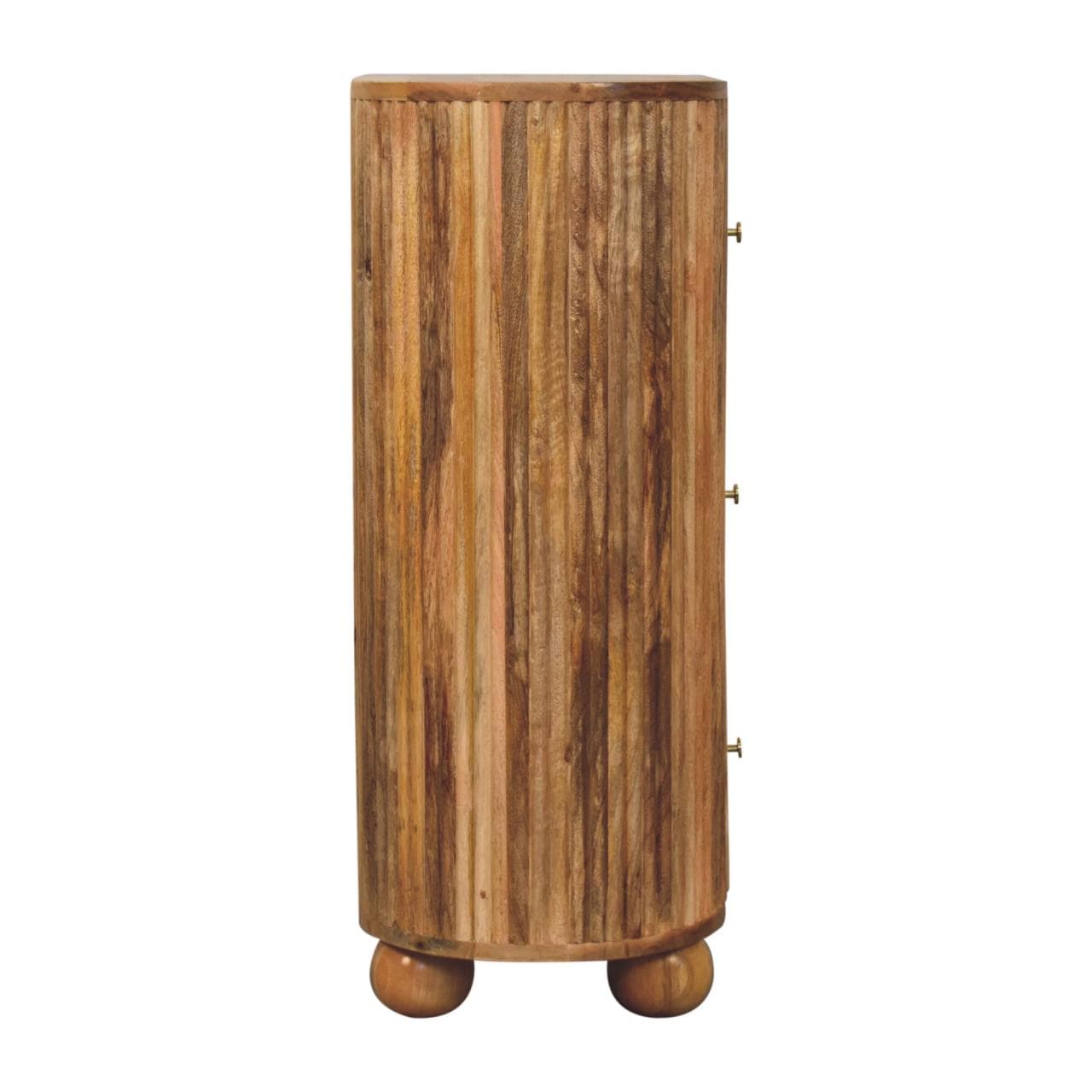 Rustic Soba Ball Dresser - Solid Mango Wood Storage Chest for Bedroom - product view 9 showing handcrafted solid mango...
