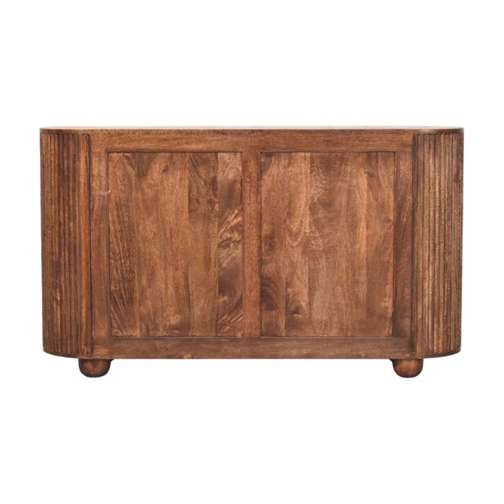 Rustic Ridgefront Dresser - Solid Mango Wood Storage Chest for Bedroom - Handcrafted furniture design.