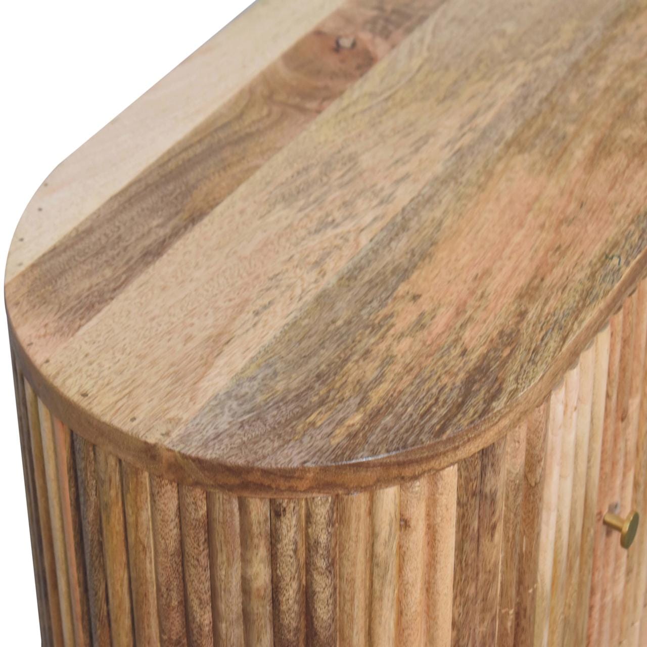 Rustic Soba Ball Dresser - Solid Mango Wood Storage Chest for Bedroom - product view 6 showing handcrafted solid mango...