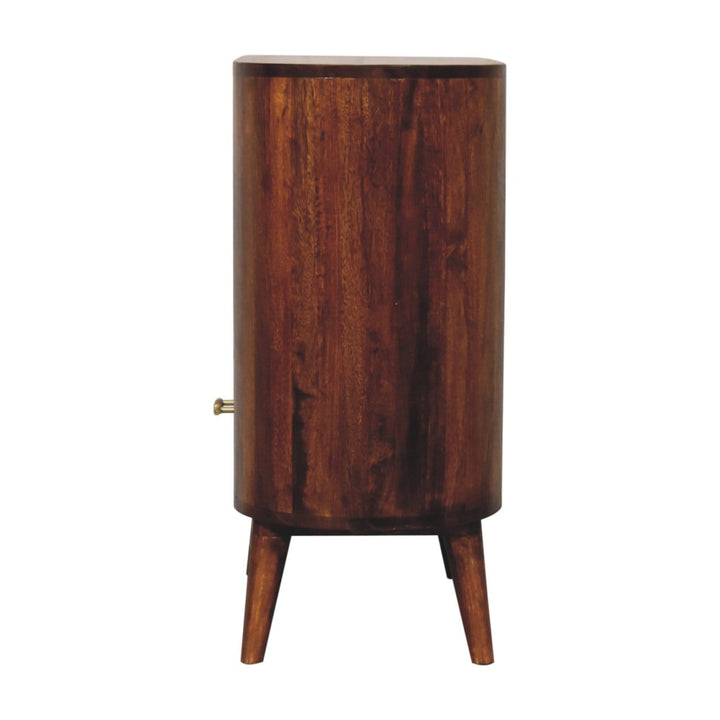 Rustic T-bar Cortez Chestnut Open Slot Sideboard - Solid Mango Wood Buffet Cabinet for Dining Room - product view 9...