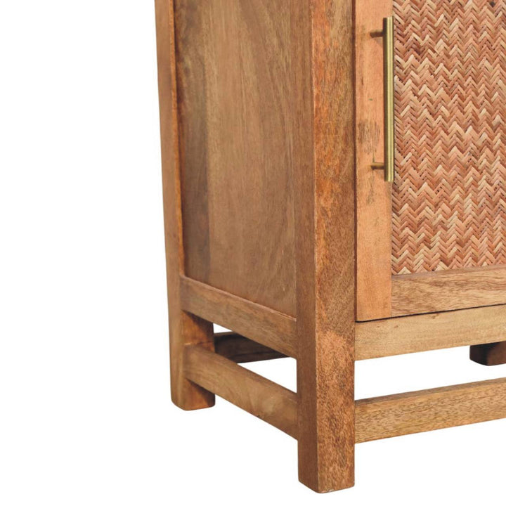 Rustic Solid Wood Bookcase with Open Shelf - Solid Mango Wood Wall Shelf for Living Room - product view 7 showing...
