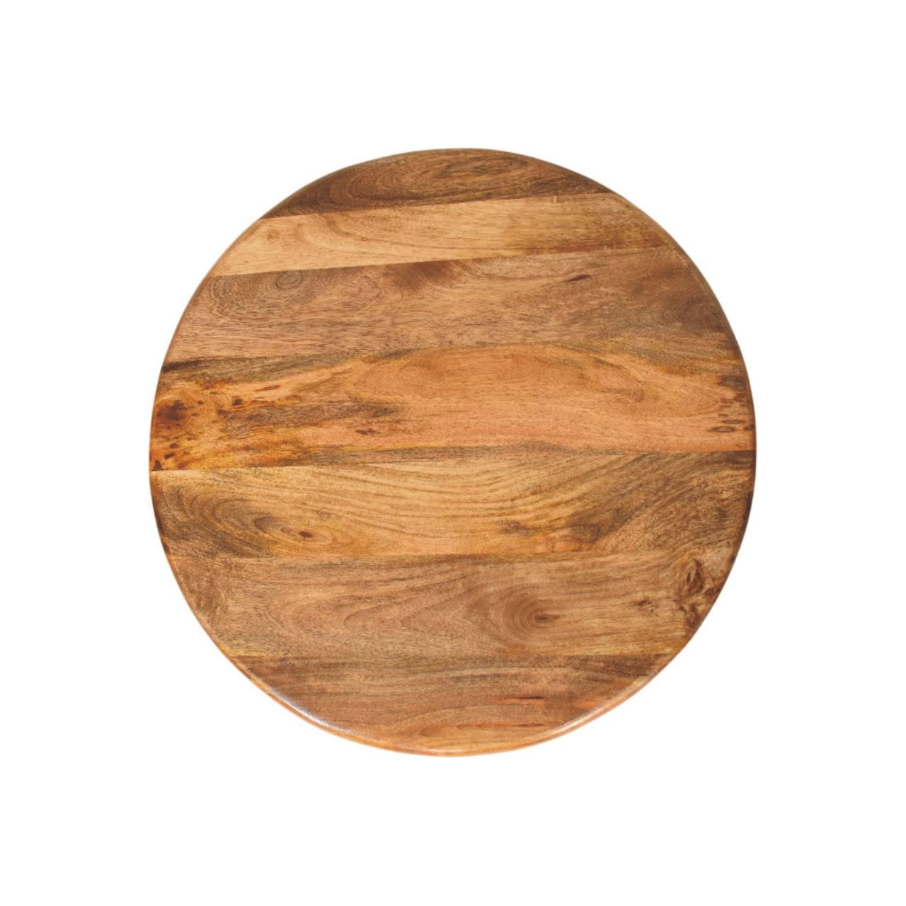 Sculpted Pedestal Coffee Table in Solid Mango Wood - product view 6 showing handcrafted solid mango wood coffee table