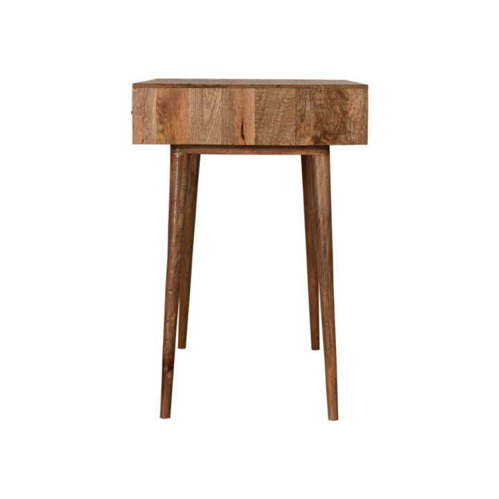 Sendai 2 Drawer Console Table - Solid Mango Wood Hallway Console for Entryway - product view 8 showing handcrafted solid...