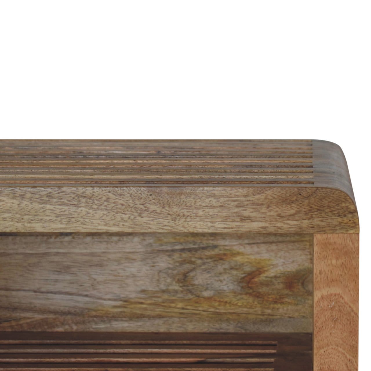 Soba Floating Nightstand - Solid Mango Wood Bedside Table for Bedroom - product view 5 showing handcrafted solid mango...