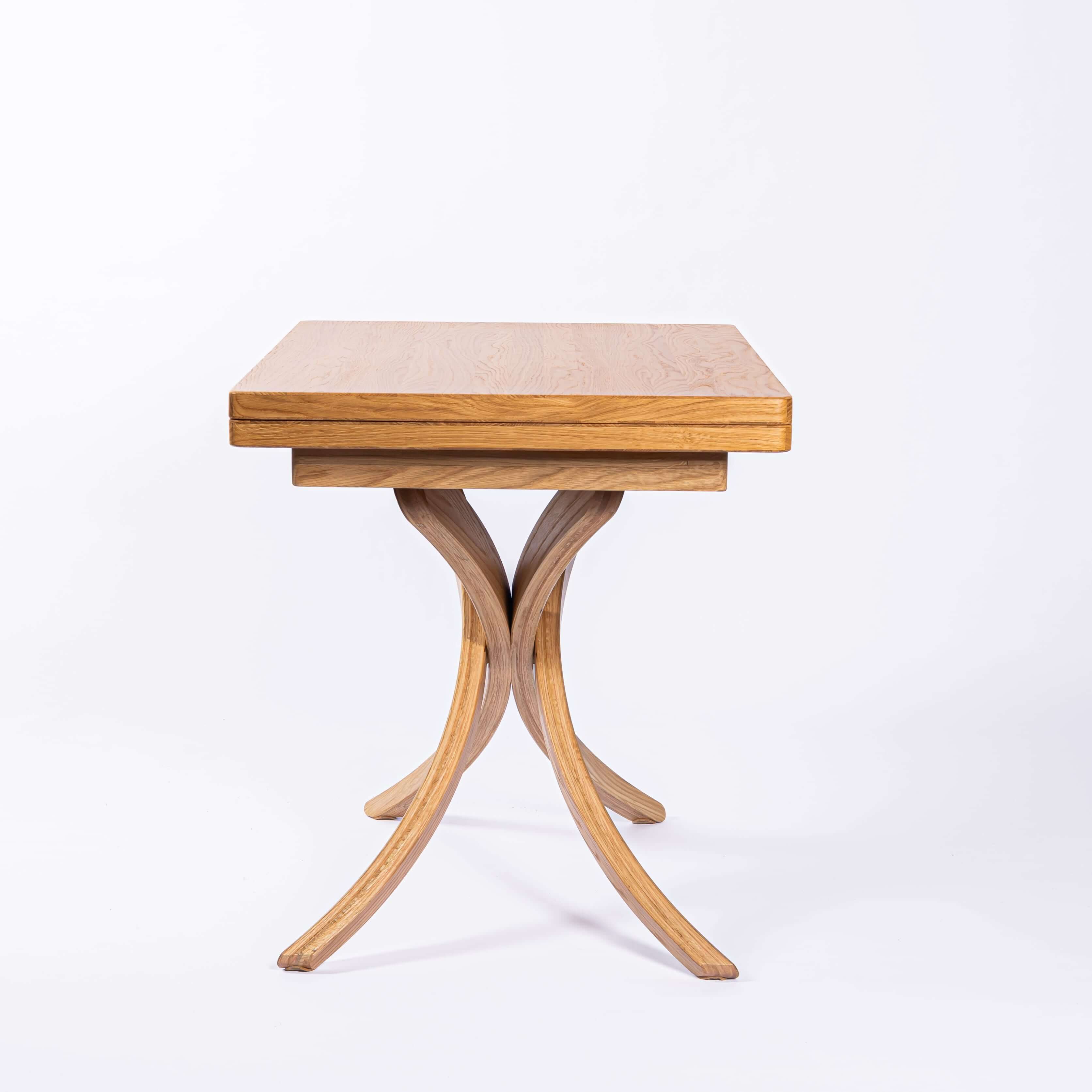 Solid Oak Wood Adjustable Height Coffee Table - 3-in-1 Lift Top Transformer Dining Table - product view 8 showing...
