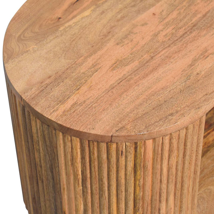 Ball Open Coffee Table - Solid Mango Wood Center Table for Living Room - product view 7 showing handcrafted solid mango...
