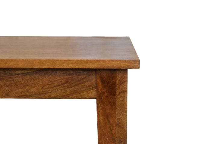 Amber Oak Slatted Back Dining Chair in Solid Mango Wood - product view 5 showing handcrafted solid mango wood chair