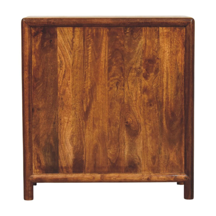 Glamorous Regency 3-Drawer Dresser - Solid Mango Wood Storage Chest for Bedroom - product view 8 showing handcrafted...