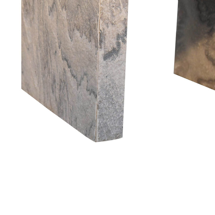 Nouveau Nightstand - Solid Mango Wood Bedside Table for Bedroom - product view 7 showing handcrafted solid mango wood...