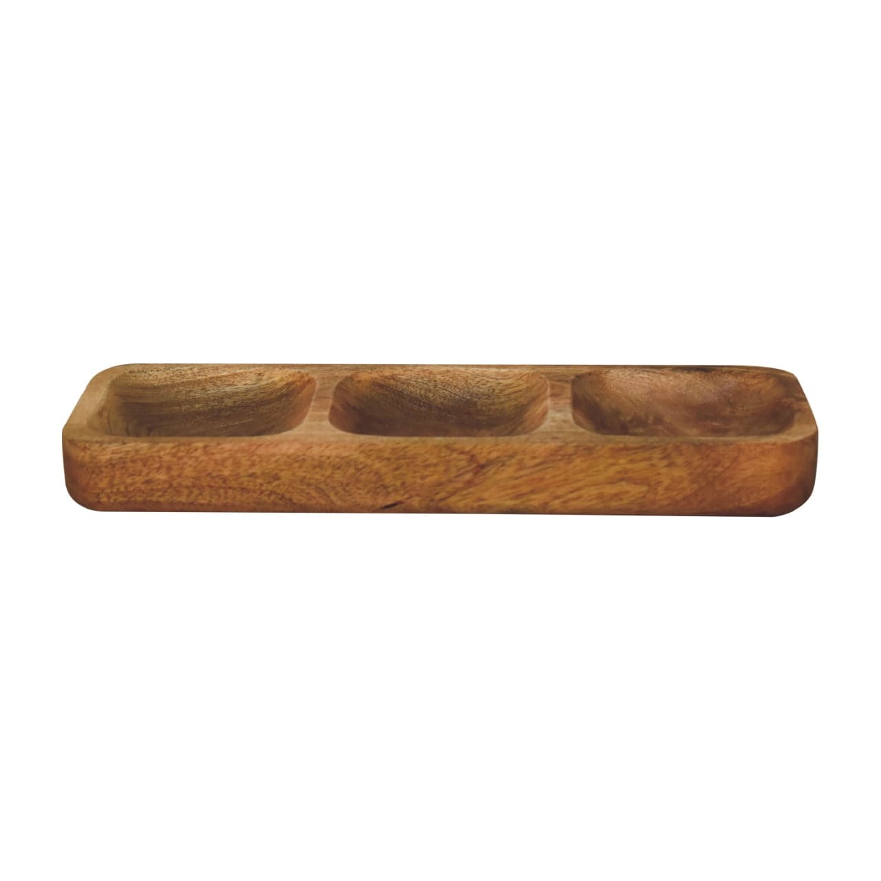 Solid Wood Trio Dipper Set in Solid Mango Wood - main view showing handcrafted solid mango wood furniture