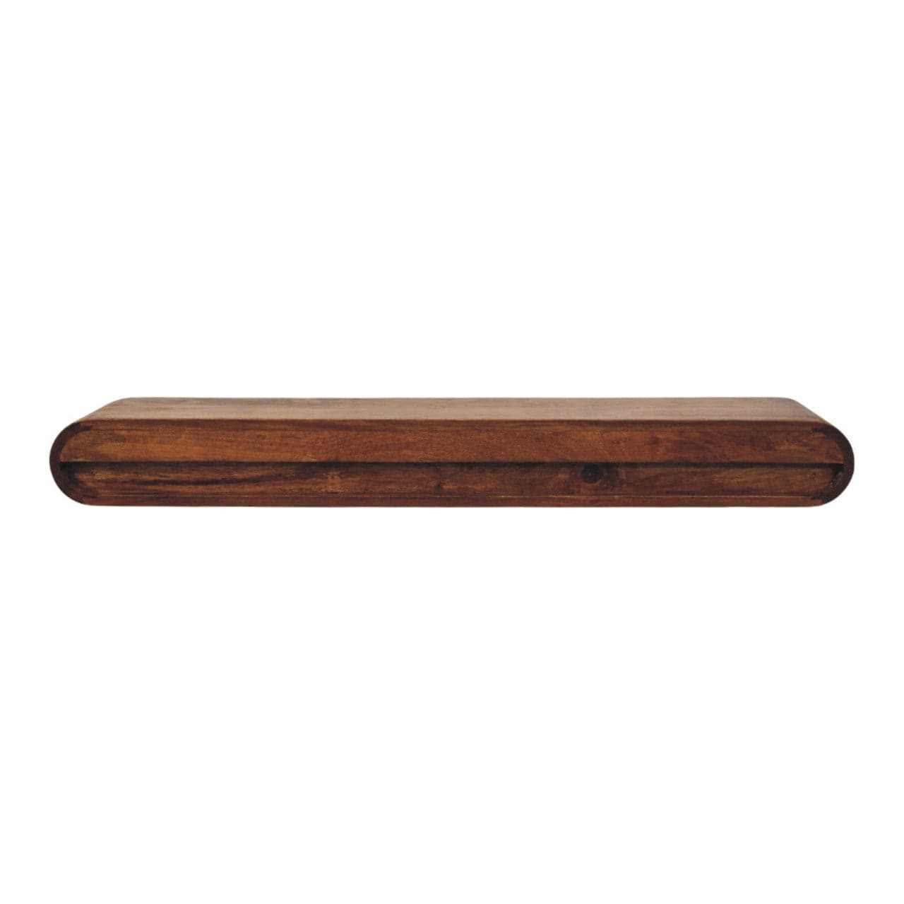 Solis Linear Chestnut Console Table - Solid Mango Wood Slim Hallway & Entryway Console - product view 9 showing...