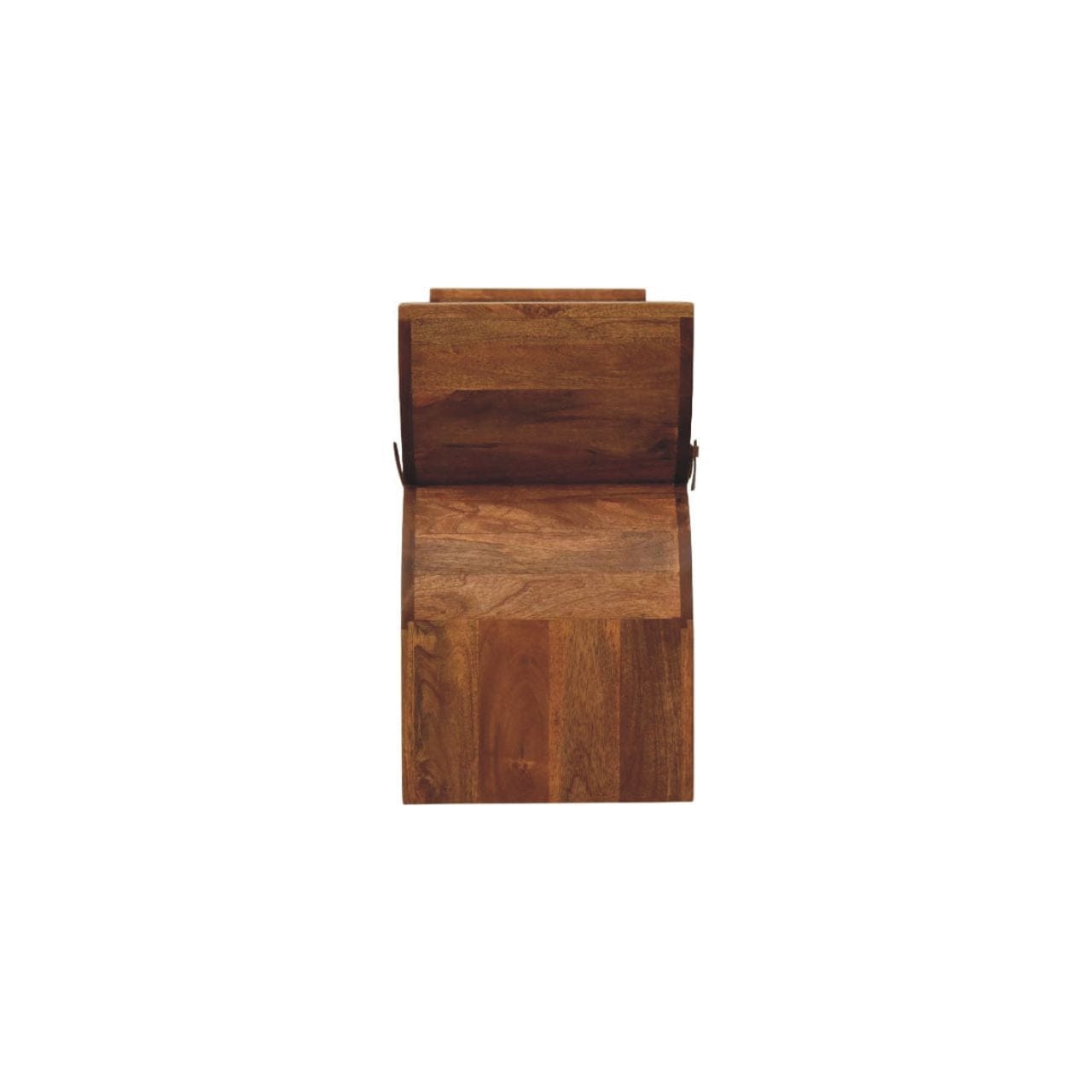 Stirrup Curve Bench - Solid Mango Wood Seating Furniture for Entryway - product view 8 showing handcrafted solid mango...