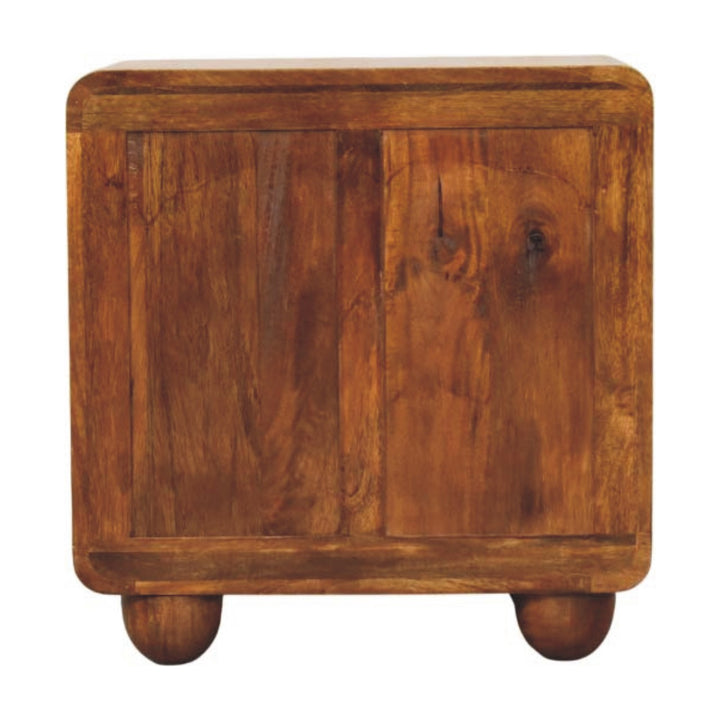 Chestnut Compact Storage Chest in Solid Mango Wood - product view 8 showing handcrafted solid mango wood dresser